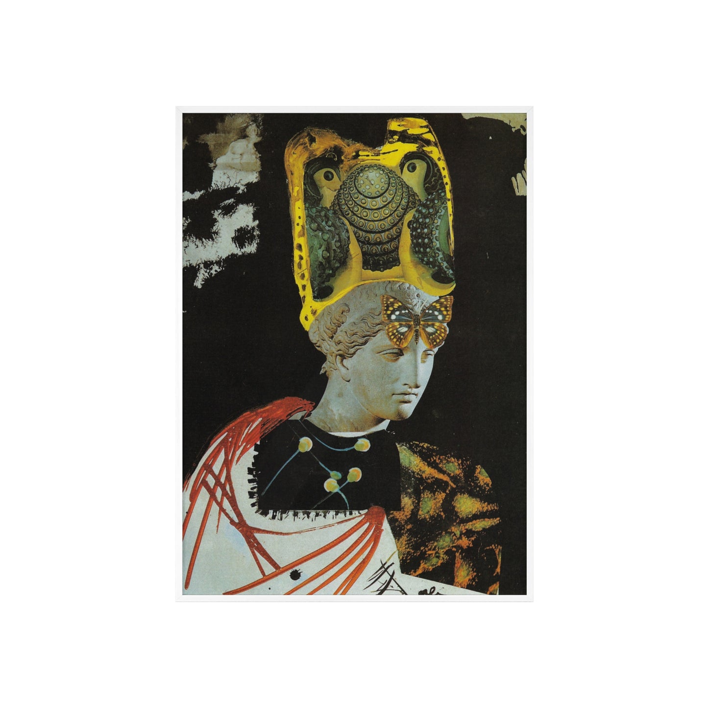 Mad Mad Mad Minerva Salvador Dalí Surrealist Wall Art Printed Framed Canvas, Black Frame Extra Large, Sustainable Wood