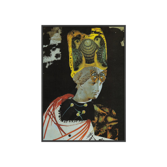 Mad Mad Mad Minerva Salvador Dalí Surrealist Wall Art Printed Framed Canvas, Black Frame Extra Large, Sustainable Wood