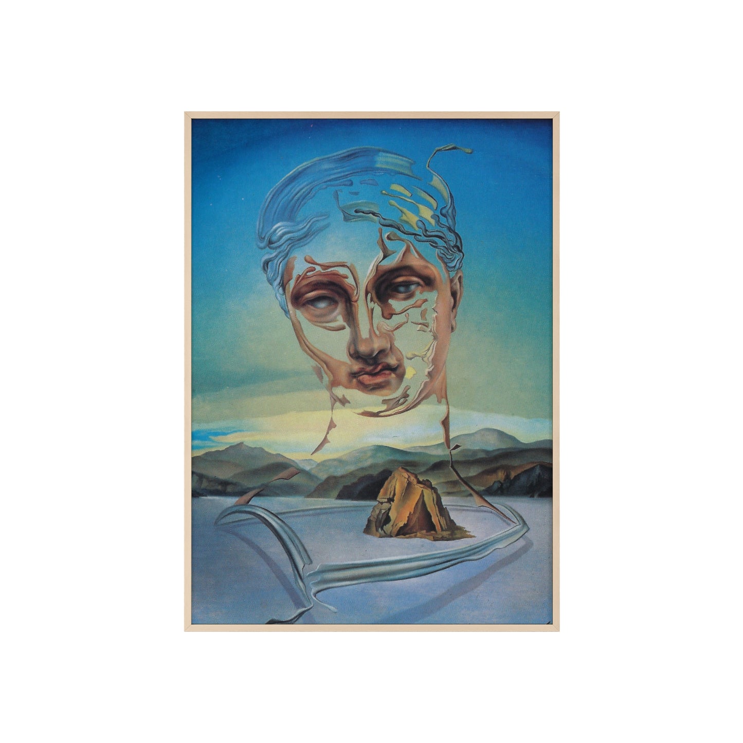 Birth of a Deity Salvador Dalí Surrealist Wall Art Printed Framed Canvas, Black Frame Extra Large, Sustainable Wood