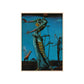 The Burning Giraffe Salvador Dalí Surrealist Wall Art Printed Framed Canvas, Black Frame Extra Large, Sustainable Wood