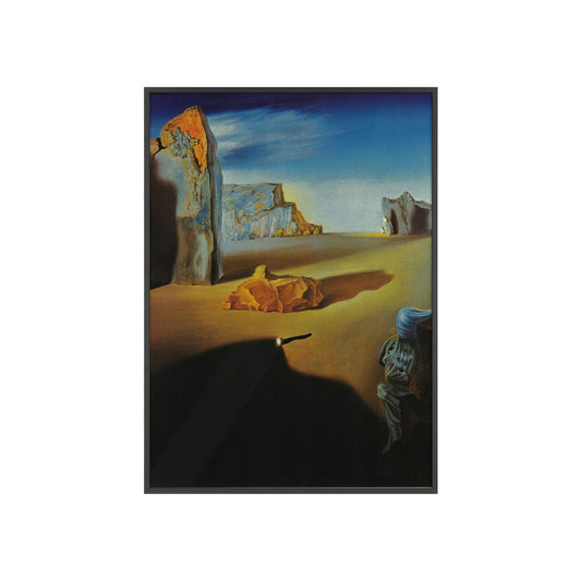 Shades of Night Descending Salvador Dalí Surrealist Wall Art Printed Framed Canvas, Black Frame Extra Large, Sustainable Wood