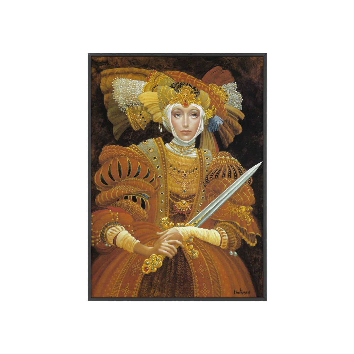 Judith by James Christensen Fantasy Art Printed Framed Canvas, Black Frame Extra Large, Sustainable Wood